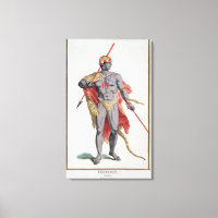 Un homme des Caraïbes, 1780 (gravure colorée