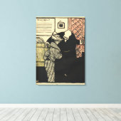 Toile Un homme digne conduit une jeune femme dans son (Insitu (Plancher de Bois))