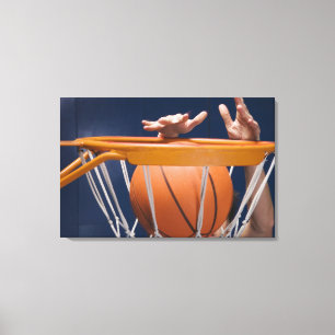 Toile Un homme foudroyant du basket