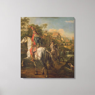 Toile Un hussard à cheval, 1773