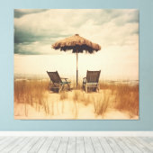 Toile Un instant de répit et de réalisme rétro-côtier (Insitu (Plancher de Bois))