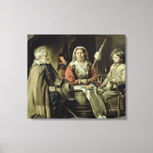 Toile Un intérieur français, c.1645