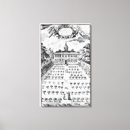 Toile Un jardin de maison de campagne, de 'The Gentlemen (Recto)
