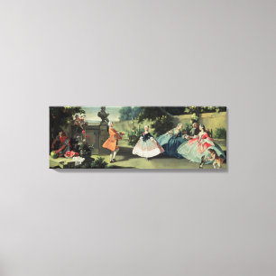 Toile Un jardin ornemental avec une jeune fille dansant 