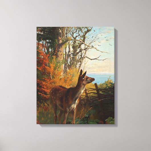 Toile Un Joli Cerf En Forêt (Recto)