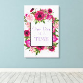 Toile Un jour à la fois Citation de cadre floral (Insitu (Plancher de Bois))