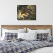 Toile Un léopard sauvage féroce (par Jean-Baptiste Oudry (Insitu(Chambre))