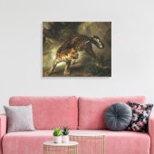 Toile Un léopard sauvage féroce (par Jean-Baptiste Oudry (Insitu(Salon))
