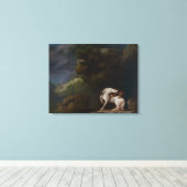 Toile Un lion attaquant un cheval par George Stubbs (Insitu (Plancher de Bois))