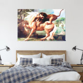 Toile Un Lion Attaquant Un Cheval Peint-17620 (Insitu(Chambre))