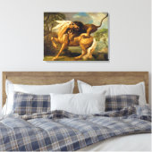 Toile Un lion attaquant un cheval, vers 1762 (huile sur  (Insitu(Chambre))