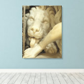 Toile Un Lion léchant le pied de Daniel (Insitu (Plancher de Bois))