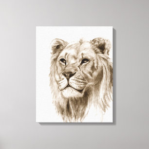 Toile Un Lion - Sans Fierté, Dessin, Dessin