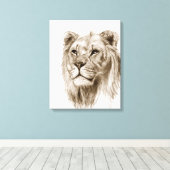 Toile Un Lion - Sans Fierté, Dessin, Dessin (Insitu (Plancher de Bois))