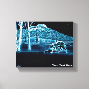 Toile Un Loup Sur Neige