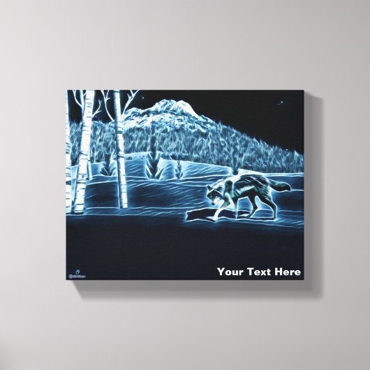 Toile Un Loup Sur Neige (Recto)