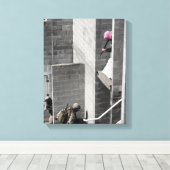 Toile Un marin et un agresseur ennemi qui joue des rôles (Insitu (Plancher de Bois))