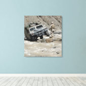 Toile Un Marine américain guide le conducteur d'un Humve (Insitu (Plancher de Bois))