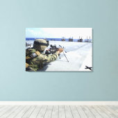 Toile Un Marine américain réglant son arme (Insitu (Plancher de Bois))