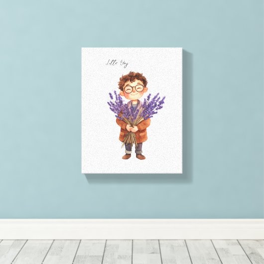 Toile Un mignon petit garçon (Insitu (Plancher de Bois))