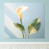 Toile Un moment de paix Calla Lily Réalisme minimal (Insitu (Plancher de Bois))