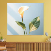 Toile Un moment de paix Calla Lily Réalisme minimal (Insitu(Salon))