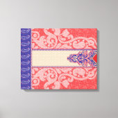 Toile Un motif cachemire complexe avec un rouge vif (Recto)