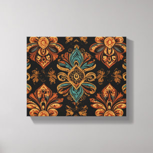 Toile un motif de fleurs colorées