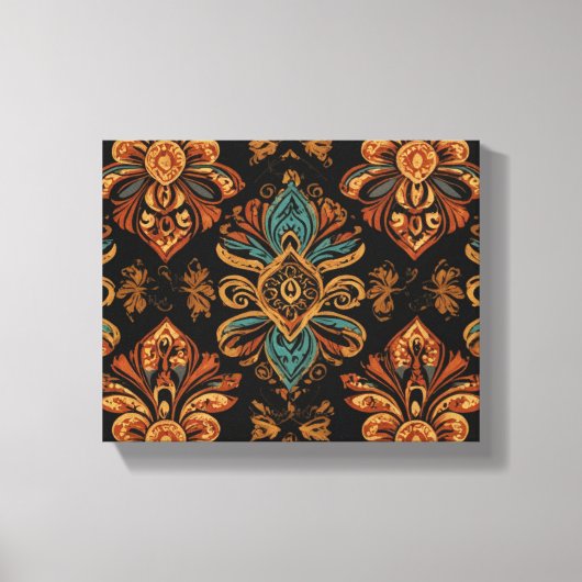 Toile un motif de fleurs colorées (Recto)