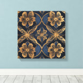 Toile un motif or et bleu (Insitu (Plancher de Bois))