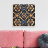 Toile un motif or et bleu (Insitu(Salon))