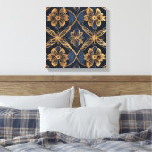 Toile un motif or et bleu (Insitu(Chambre))