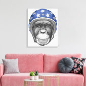 Toile Un motocycliste Chimpanzé (Insitu(Salon))