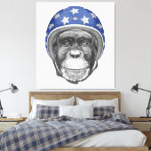 Toile Un motocycliste Chimpanzé (Insitu(Chambre))