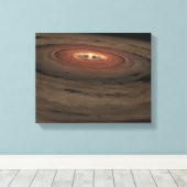 Toile Un nain marron entouré d'un disque tourbillon (Insitu (Plancher de Bois))