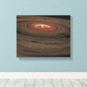 Toile Un nain marron entouré d'un disque tourbillon (Insitu (Plancher de Bois))