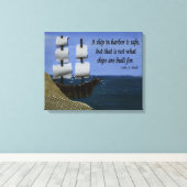 Toile Un navire dans le port (Insitu (Plancher de Bois))