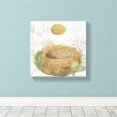 Toile Un nid d'oiseaux avec un oeuf Brown (Insitu (Plancher de Bois))