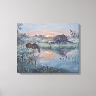Toile Un nouveau jour - Peinture de cheval