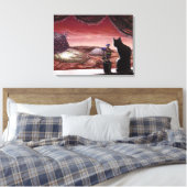 Toile Un nouveau monde entier - Sci-Fi - Chat sur Mars (Insitu(Chambre))