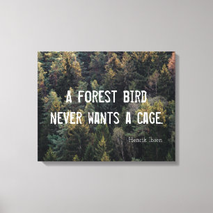 Toile Un Oiseau De Forêt Ne Veut Jamais Un Design De Cag