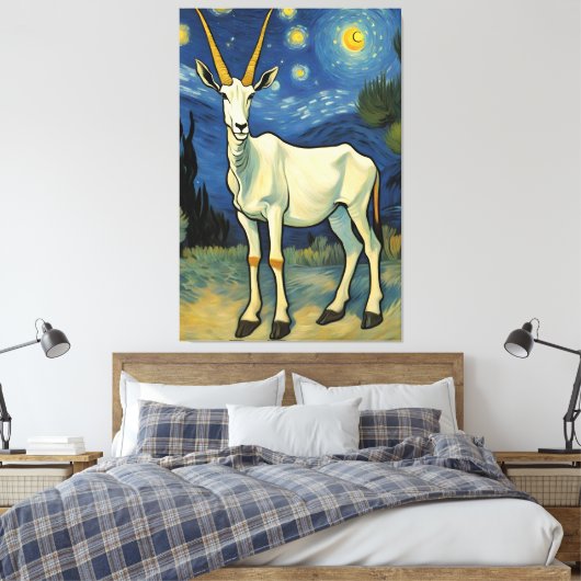Toile un Oryx dans une nuit étoilée (Insitu(Chambre))