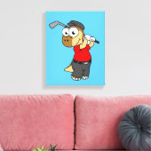 Toile Un Pachycéphalosaure Dinosaure Jouer Golf. (Insitu(Salon))