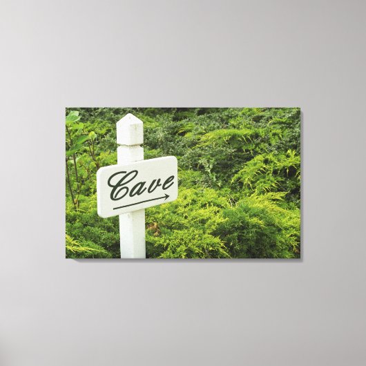 Toile Un panneau indiquant la cave à vin (Cave) à (Recto)