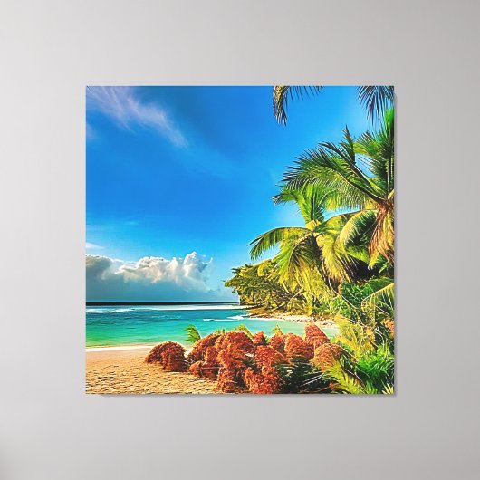 Toile Un paradis tropical. (Recto)