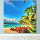 Toile Un paradis tropical. (Insitu (Plancher de Bois))