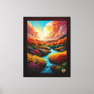 Toile Un paysage d'Imaginaire à couper le souffle Art IA