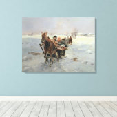 Toile Un paysage hivernal (Insitu (Plancher de Bois))