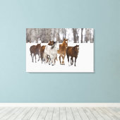 Toile Un paysage hivernal de course (Insitu (Plancher de Bois))