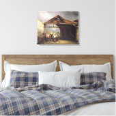 Toile Un paysan chaussant un cheval (Insitu(Chambre))